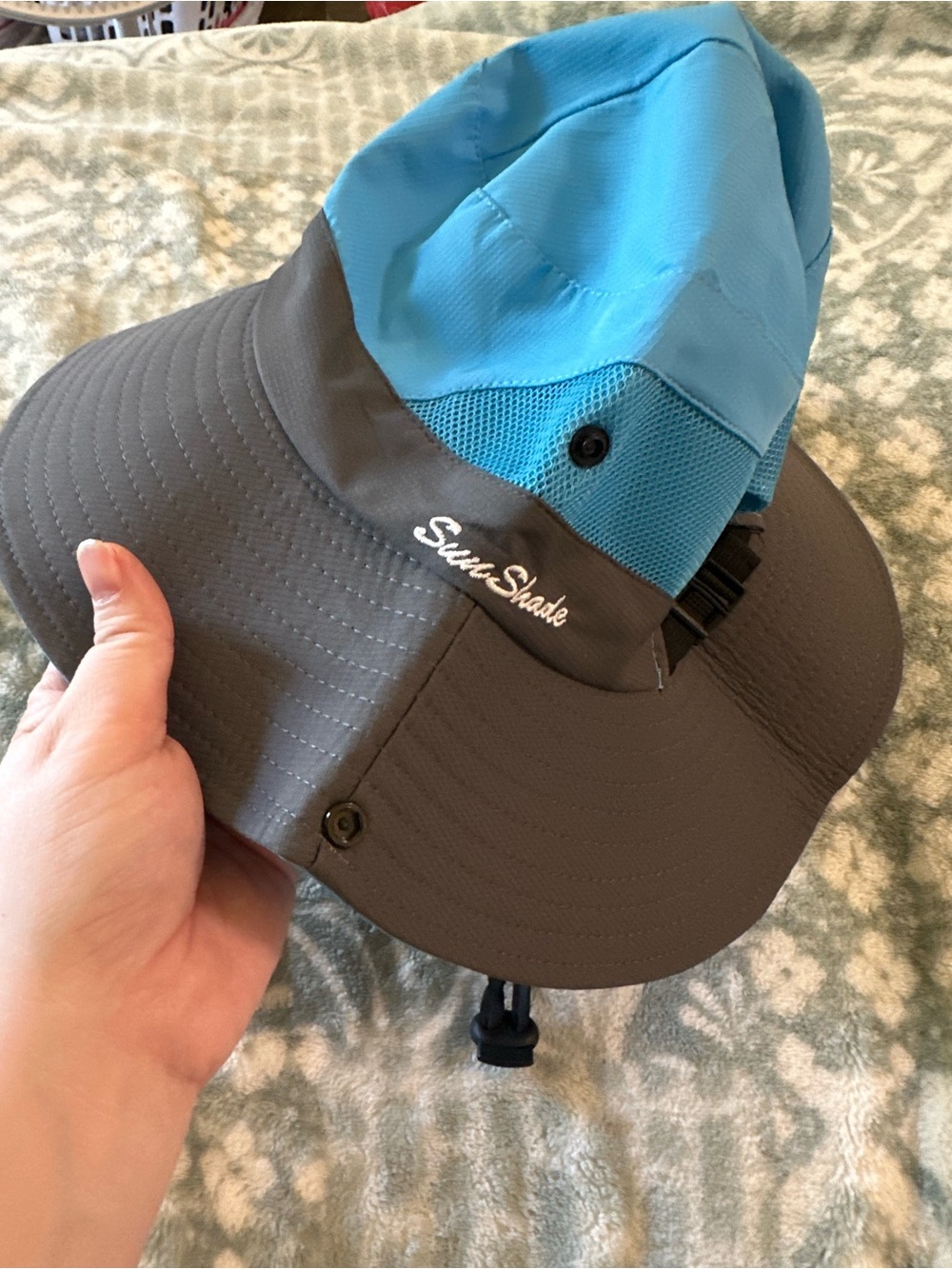 Men’s Sun Shade Blue and Gray Sun Hat